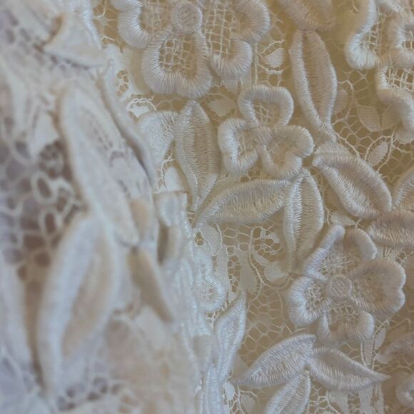 Club Monaco Mayara dress white lace 3d floral dress size 10 - Picture 10 of 11